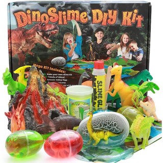 Dinosaur Toys MEGA KIT! OMG! Pre-Made Plus DIY Slime!! สลามไดโนเสาร์ของแท้จากเมกา