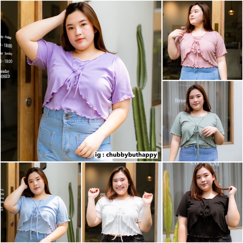 เสื้อรุ่น Rainbow สำหรับสาวพลัสไซส์ by Chubbybuthappy