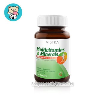 VISTRA Multivitamins (30 เม็ด) วิสทร้า มัลติวิตามิน แร่ธาตุ วิตามินรวม บำรุงร่างกายสดชื่น