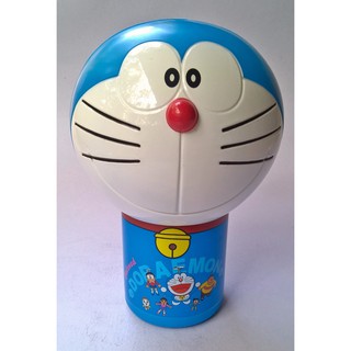 ของสะสม **แก้มมีจุดสีชมพูมาจากโรงงาน ตามภาพ,หัวโดราเอม่อน Doraemon  ของสะสมจากJiffy เป็นกระบอกใส่น้ำน่ารักสีฟ้า