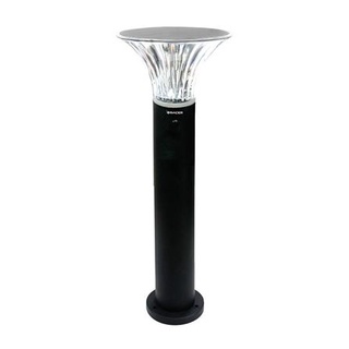 [พร้อมส่ง] HomeDoDee ไฟทางเดิน SOLAR RACER BOLLARD 3 วัตต์ WARMWHITE สีดำ ไฟ Solar Cell โซลาเซลล์