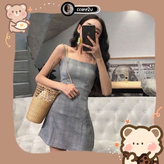 cc🌻DD239 มินิเดรส สายเดี่ยว ผูกหลัง
