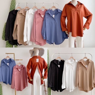 💫NEW💫(พร้อมส่ง) Oversize Shirt เสื้อเชิ้ตทรงโอเวอร์ไซส์