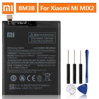 แบตเตอรี่ทดแทนสำหรับXiaomi MIX2 MIX 2 BM3Bของแท้แบตเตอรี่ 3400MAh รับประกัน 3 เดือน