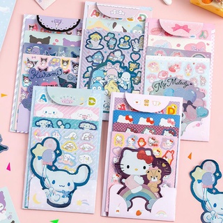 Sanrio สติกเกอร์ ลายการ์ตูนเฮลโลคิตตี้ เมโลดี้น่ารัก DIY สําหรับติดตกแต่งสมุด ของเล่นเด็ก