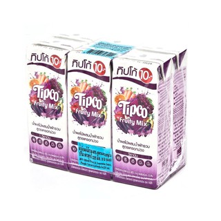 ทิปโก้ ฟรุ๊ตตี้ มิกซ์ สูตร แครอทม่วง ขนาด 225 มิลลิลิตร  แพ็ค x 6 กล่อง Tipco Fruity Mix Purple Carrot Formula Size 225