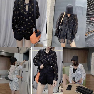 เสื้อเชิ้ต คอปก แขนยาว พิมลาย