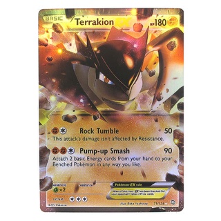 Terrakion EX 71/124 แทราคิออน Pokemon Matt Card ภาษาอังกฤษ