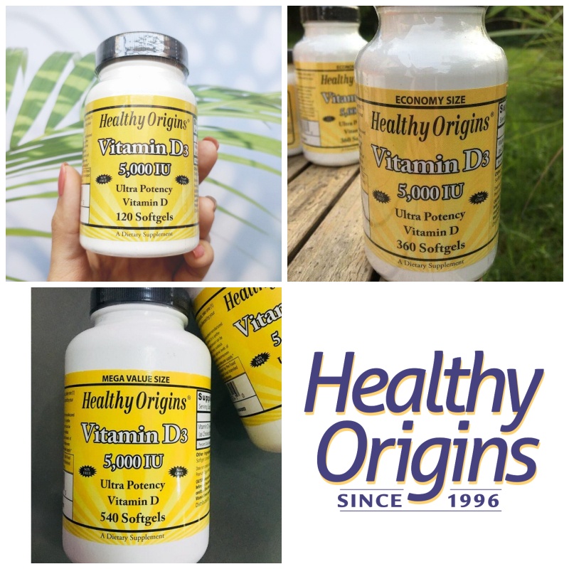 (Healthy Origins®) Vitamin D3 5,000 IU 120, 360 or 540 Softgels วิตามินดี 3 วิตามินดีสาม D-3