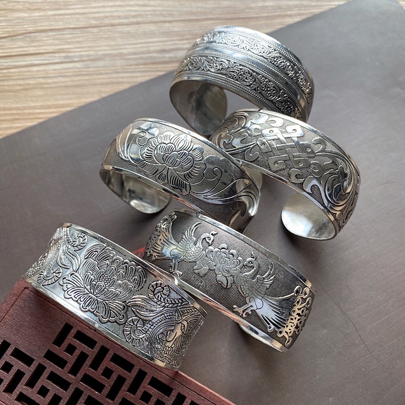 1c dunhuang สร้อยข้อมืออุปกรณ์เสริมสไตล์ boho mongolian tibetan คอสเพลย์เครื่องแต่งกายโบราณ NL0797