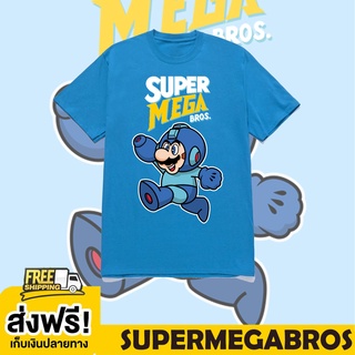 SUPERMEGABROS  TSHIRT BLUE
