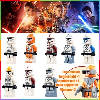 Clone Trooper ทหารหนัก Minifigures Star Wars Commander REX FOX Wolf Demolition Soldier Mini Figures Collection