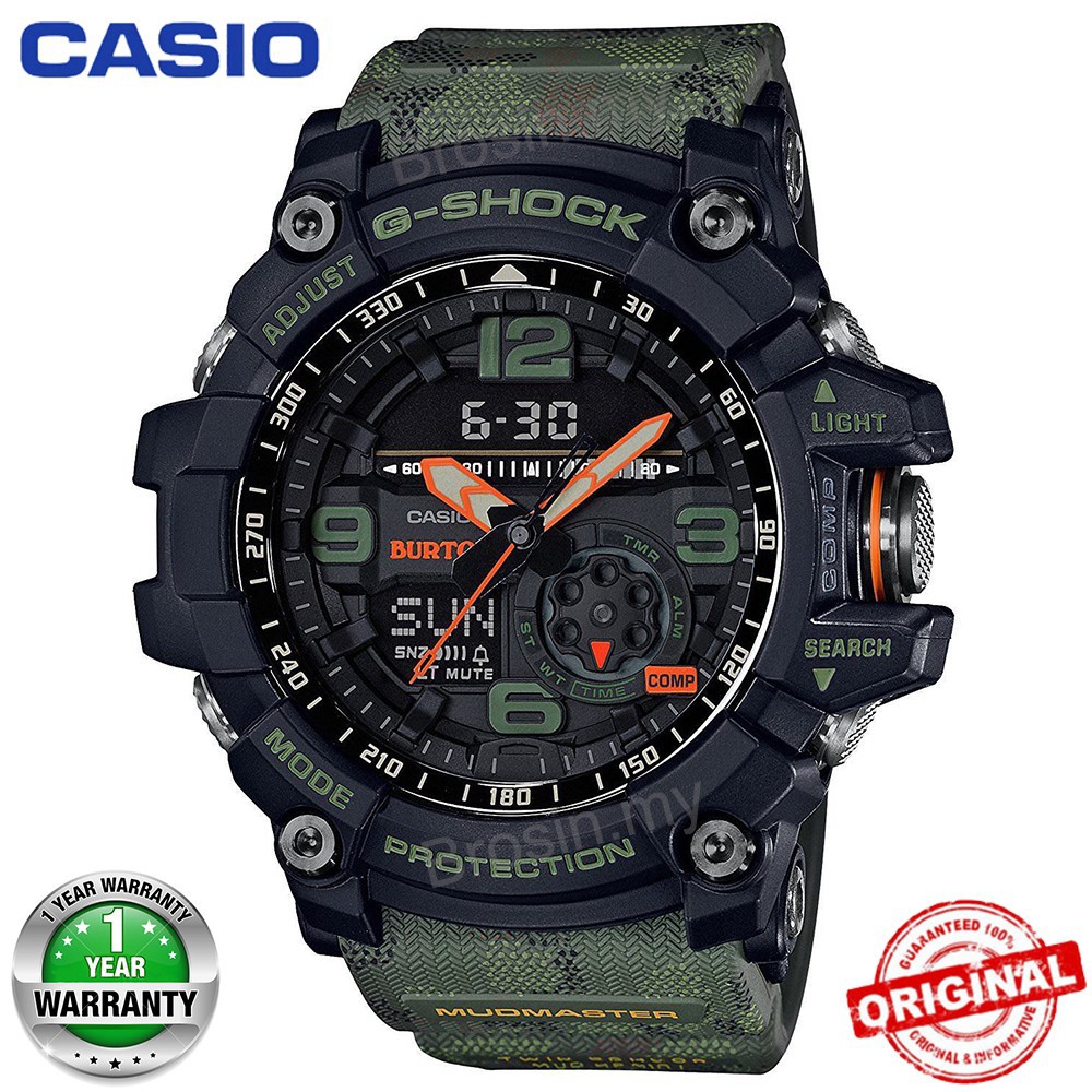 Casio G-SHOCK GG-1000 MUDMASTER กองทัพสีเขียวนาฬิกาผู้ชายนาฬิกาสปอร์ต GG-1000B