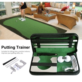 Portable Golf Putter Putting Trainer Set Indoor Training Equipment Golfs Ball Holder Training AIDS Tool with carry Case