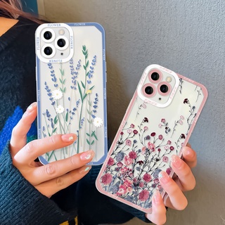 เคสโทรศัพท์มือถือ ซิลิโคนนุ่ม ใส กันรอยเลนส์กล้อง ลายดอกไม้ สําหรับ OPPO A9 2020 Case A74 A3S A95 A54 A92 A93 A31 A1K A15 A16 A16K A37 A52 A53S 5G A72 A74 A55 A56 A5S A73 A94 A96