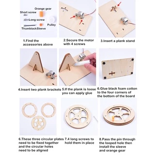 รูปหลอดไฟ ของเล่นไม้ DIY เพื่อการเรียนรู้ของเล่นระดับประถม-มัธยม การทดลองทางวิทยาศาสตร์ฟิสิกส์