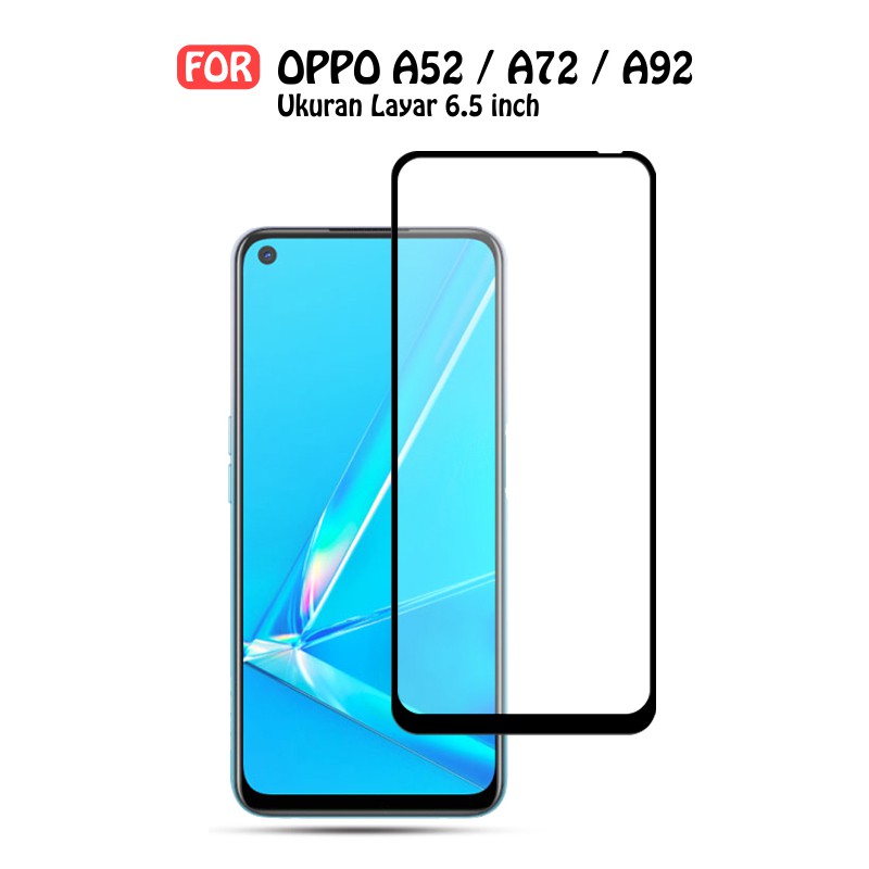 CASE888 กระจกนิรภัย 5D 6D 9D 21D OPPO A72 / A92 Full Coverage Ultra HD - สีดํา