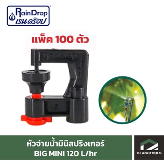 หัวน้ำ Raindrop หัวมินิสปริงเกอร์ Minisprinkler หัวจ่ายน้ำ หัวเรนดรอป รุ่น BIG MINI 120 ลิตร แพ็ค 100 ตัว