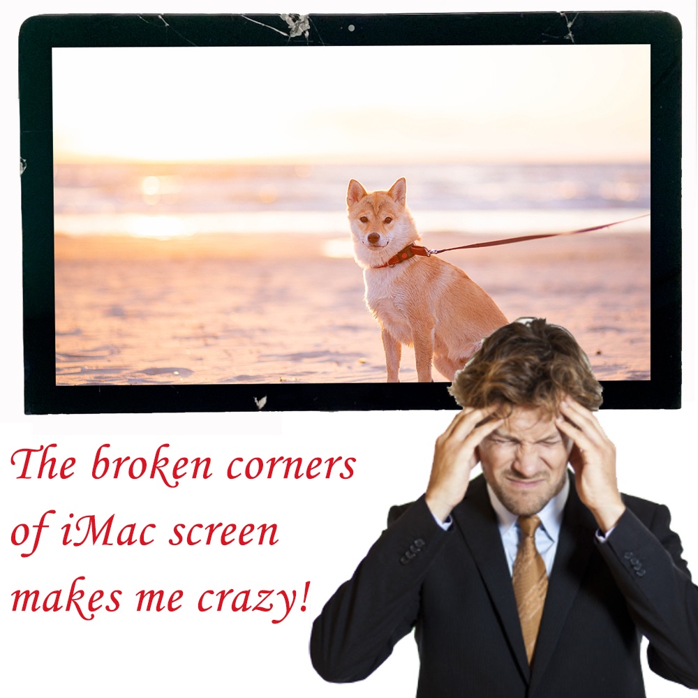 Free Ship  US EU New A1419 Glass for iMac 27" Display Glass Screen Front Panel Bezel Replacement 201