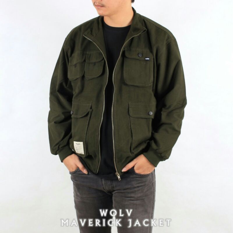 WOLV Maverick Jacket Semi Parka Jacket Parka Jacket เสื้อแจ็คเก็ตวินเทจ