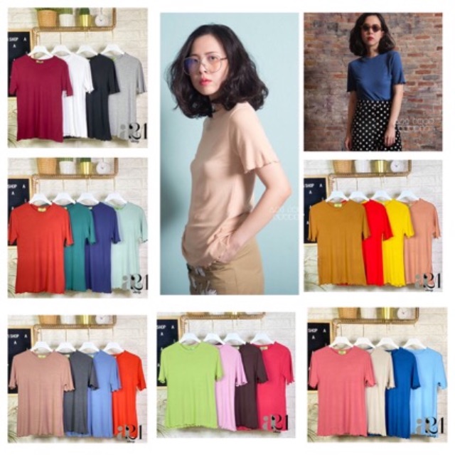 A21 เสื้อยืดผ้าร่อง เสื้อ ผ้าดี