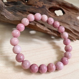 กำไลข้อมือหิน โรโดไนท์ คัดสี Rhodonite หินแห่งความรัก *หินธรรมชาติ 100%*