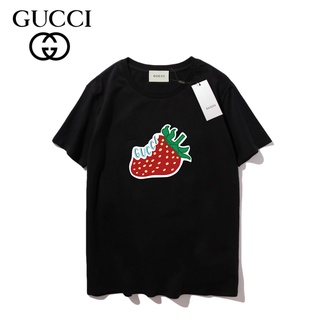 เสื้อยืดโอเวอร์ไซส์Gucci เสื้อยืดแขนสั้น ผ้าฝ้าย พิมพ์ลาย แฟชั่นสําหรับผู้ชาย และผู้หญิงS-3XL