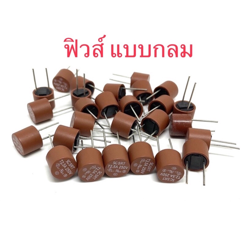 ไมโครฟิวส์ แบบกลม มี 500mAh, 1A, 2.5A, 3.15A, 4A