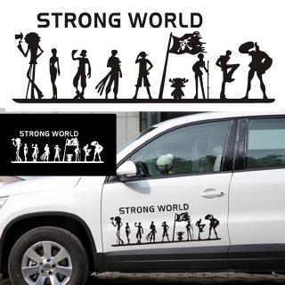 สติกเกอร์ ลายSTRONG WORLD สำหรับติดประตู หน้าต่างรถ 1 ชิ้น