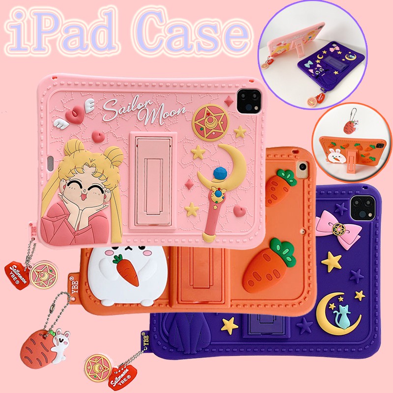 เคสไอแพด iPad 9 Gen9 Gen7 Gen8 10.2 Air4 Air5 10.9 Air3 Pro 12.9 10.5 11 2022 2021 2020 9.7 2017 2018 Air 5 4 Gen6 mini 5 4 3 2 1 mini5 ipad5/air ipad6/air2 เคสซิลิโคน trend Cute Cartoon Rabbit Sailor Moon TPU soft case กรณีป้องกัน