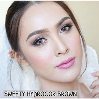 💟 Hydrocor (Hidrocor, Solotica) Sweety plus, Guess Secret brown gray Contactlens บิ๊กอาย คอนแทคเลนส์ ราคาถูก แถมตลับฟรี