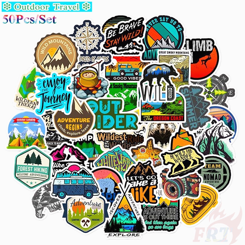 ❉ Outdoor Hiking Adventure Travel Series 02 สติ๊กเกอร์  ❉ 50Pcs/Set Waterproof DIY Fashion Decals Doodle สติ๊กเกอร์