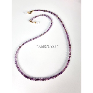 สายคล้องแมส หินนำโชค018 AMETHYZE อเมทีสต์