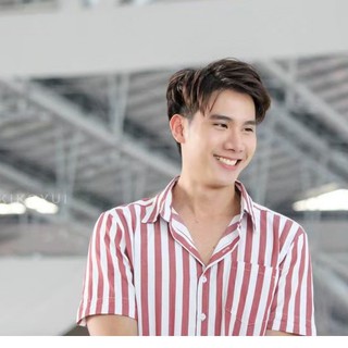 เสื้อฮาวาย แขนสั้น ผ้าคอตตอน (HAWAII STRIPE SHIRT red)
