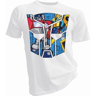 เสื้อยืด พิมพ์ลาย Transformers Optimus Prime and Bumblebee สําหรับผู้ใหญ่