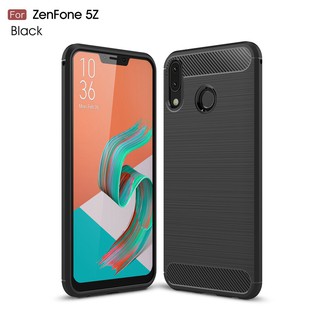 เคส Phone Case Asus ZenFone 5Z ZS620KL ZE620KL 6.2 คาร์บอนไฟเบอร์ เคสอ่อนนุ่ม โทรศัพท์ กรณี