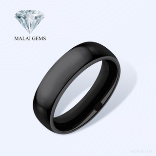 Malai Gems แหวนเงินดำ มีสีดำสนิทและมีความเงางาม เคลือบทองคำขาว18k เหมาะเป็นเซ็ทแหวนคู่