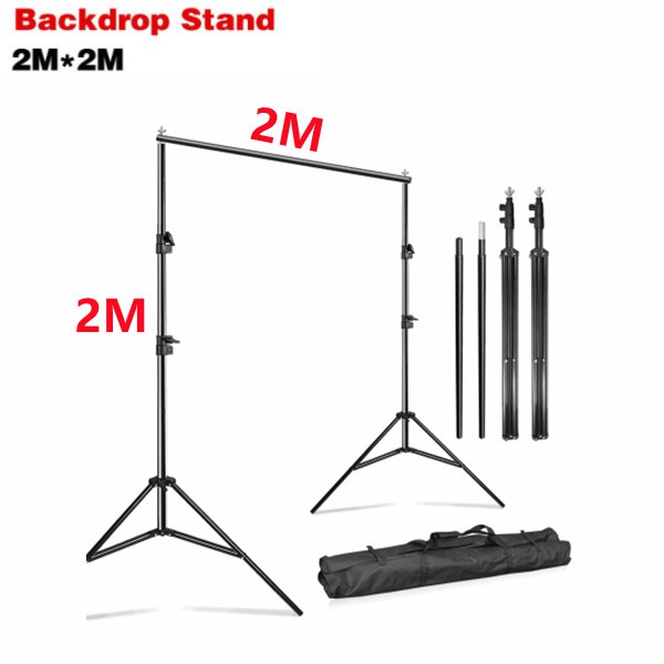 Background Stand Backdrop Support System Kit ขาตั้งฉากขนาด 200x200cm For Studio Photo Video Photography