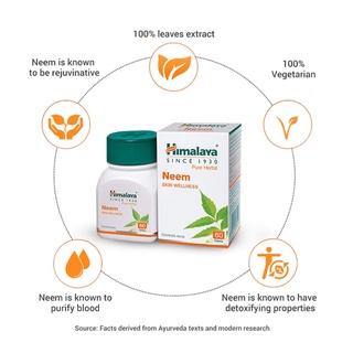 Himalaya neem tablet วิตามินลดสิว ผิวใส จากสารสกัดสะเดา