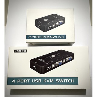 กล่อง KVM USB 2/4 PORT SWITCH VGA