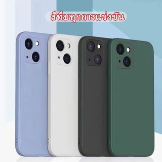 เคสซิลโคน IPhone 13 Mini PRO MAX 12 Pro Max Mini 11 PRO MAX 6 7 6S 8 Plus X XR XSMAX Se 2020 6SPlus 7Plus 6Plus 8Plus XS  Classic Solid Dark Green Silicone Shockproof Phone Case