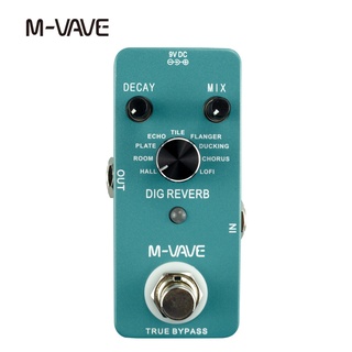 Cuvave/m-vave สโตมบ็อกซ์กีตาร์ DIG reverb บันทึกเสียงสะท้อน ดิจิทัล