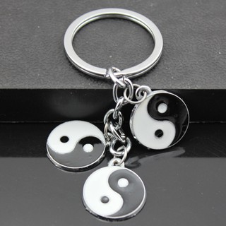 พวงกุญแจหยินหยาง Fashion String Metal Tai Chi Yin Yang keychain