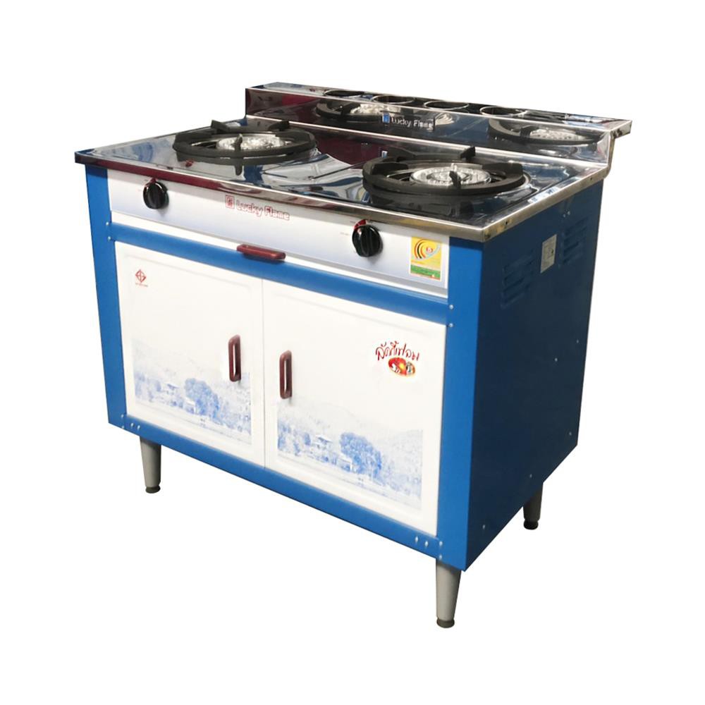 gas stove FREESTANDING GAS STOVE LUCKY FLAME LF-204 BLUE Kitchen appliances Kitchen equipment เตาแก๊ส เตาแก๊สตั้งพื้น 2