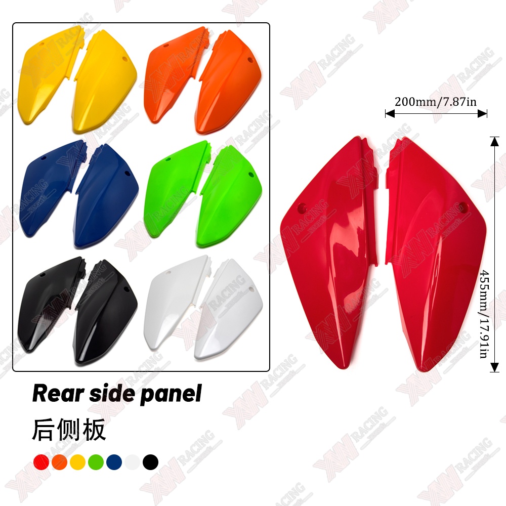 Xw RACING อะไหล่แผงด้านข้างรถจักรยานยนต์ พลาสติก สําหรับ Honda CRF70 XR50 50cc 70cc 90cc 110cc 125cc 140cc 150cc 160cc