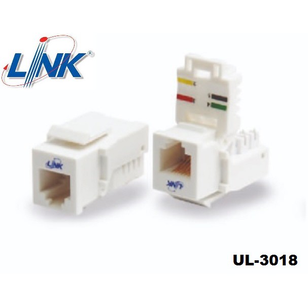 TELEPHONE(ตัวเมียโทรศัพท์รุ่นใหม่) LINK(UL-3018) RJ11 TELEPHONE OUTLET, IMPACT TOOL บรรจุ 1 ตัว/ถุง – รับประกัน 1 ปี ราคา ถูกที่สุด ดีลบีเคเค