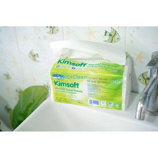 กระดาษเช็ดมือ Kimsoft 250แผ่นx12ห่อ - 23821