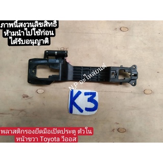 พลาสติกรองยึดมือเปิเดประตูหน้าขวา VIOS ปี 2014-17 วีออส เจนสาม มือสอง