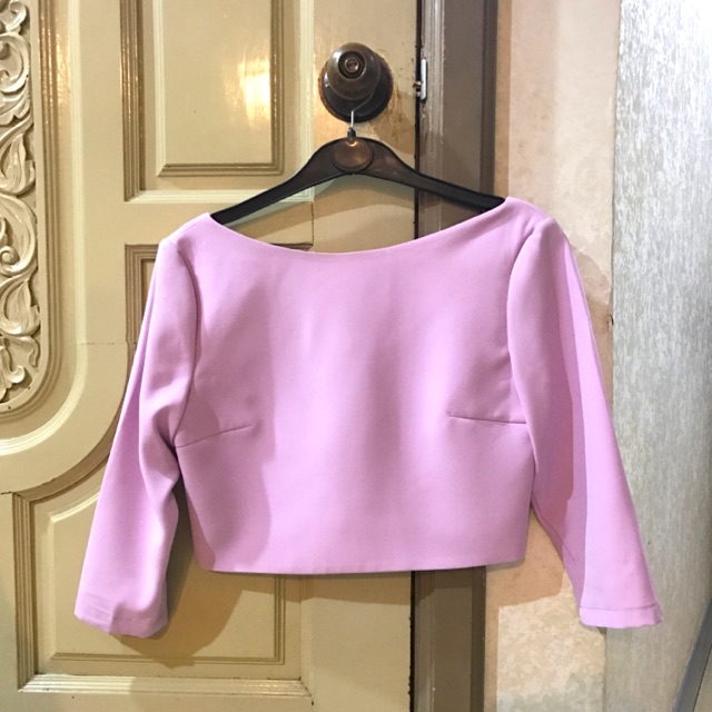 Purple crop top (ซื้อมาไม่ได้ใส่)