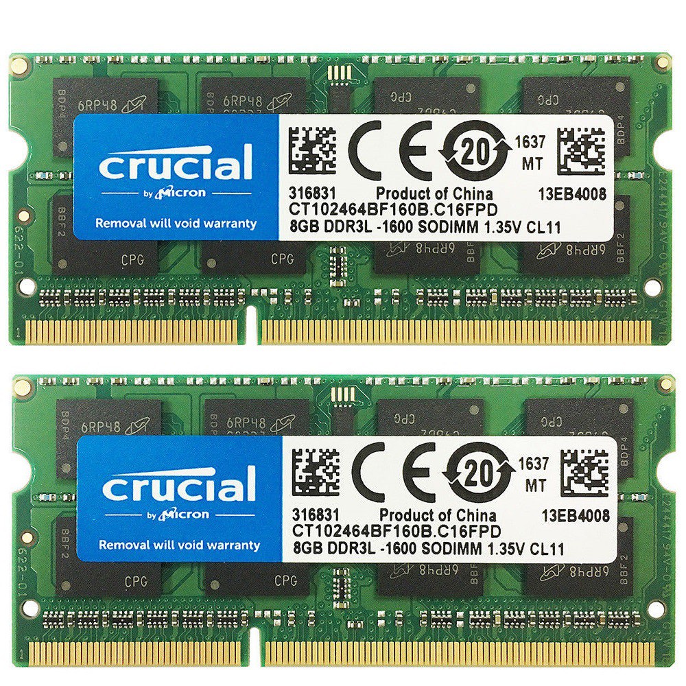【สินค้าเฉพาะจุด】Crucial 4GB/8GB Laptop RAM DDR3 1600MHZ SODIMM PC3-12800 memory for notebooks